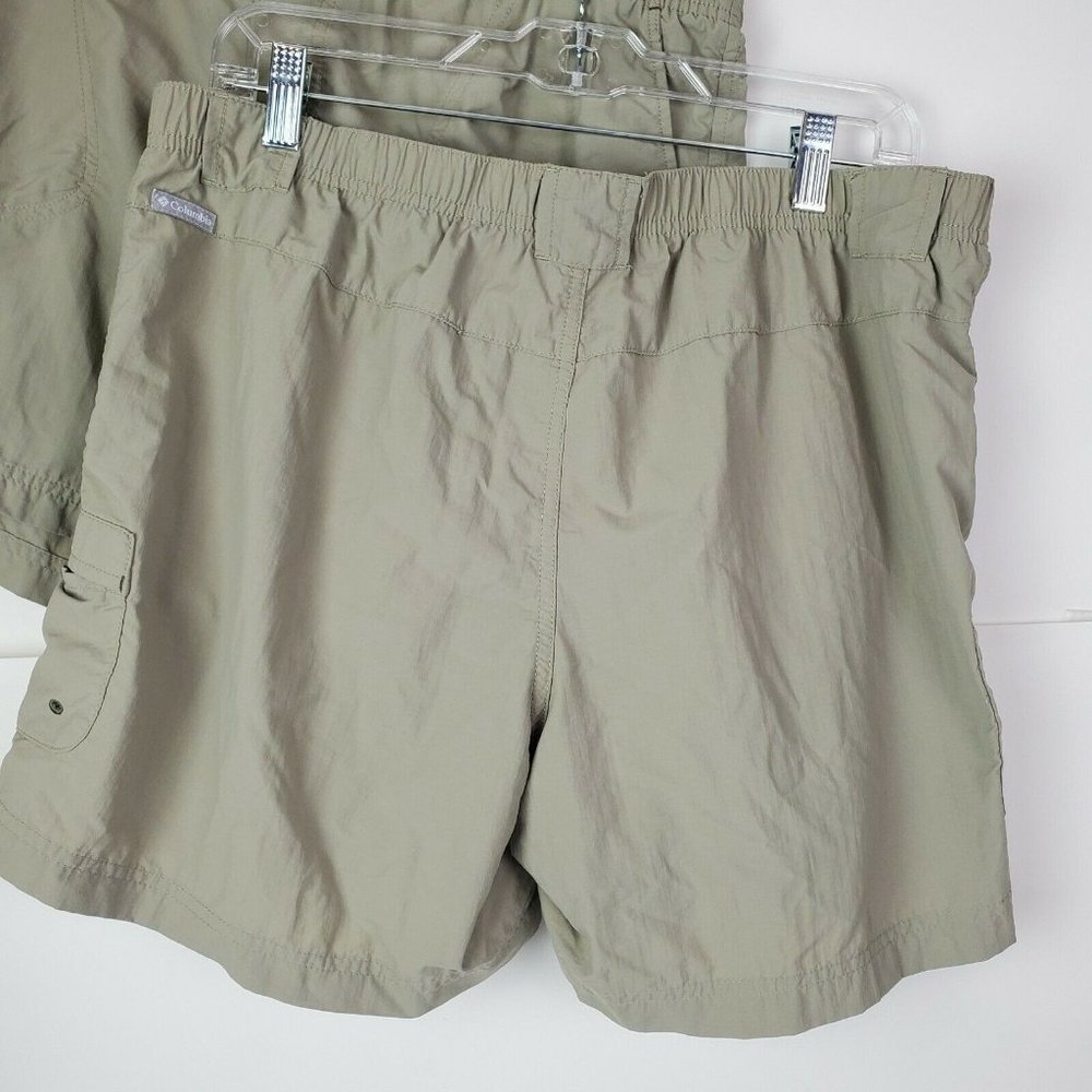 2 Columbia Sportswear Khaki Womens Shorts L Nylon - Picture 2 of 7
